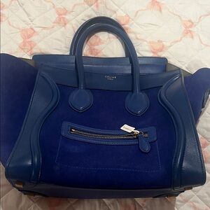 Celine Royal Blue Satchel Bag